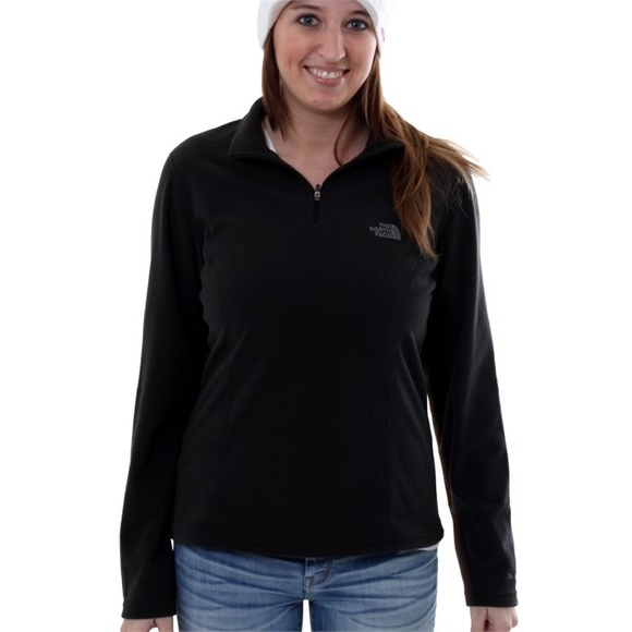 The North Face Jackets & Blazers - The North Face‎ TKA 100 Glacier 1/4-Zip Top Black Fleece Size M